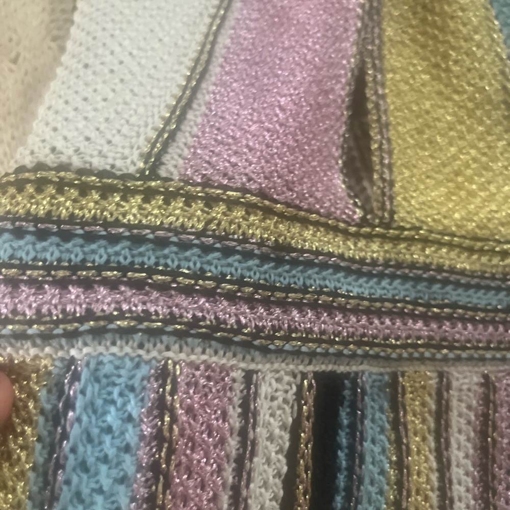 Missoni M by Missoni Multicolor Striped Midi Dress halter neck keyhole - Picture 7 of 10